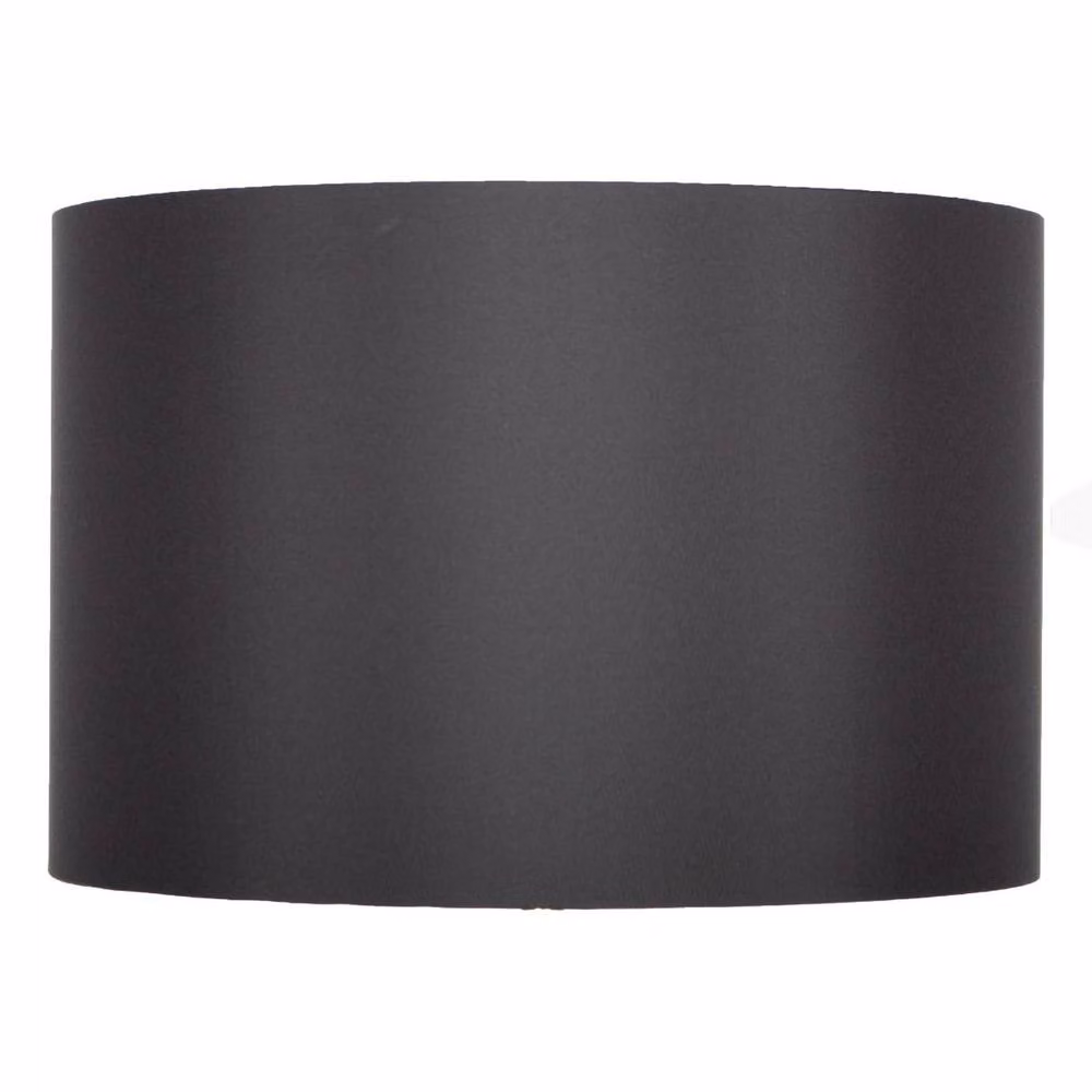 Pagazzi Black Silk Cylinder Light Shade with Gold Card Lining, Diameter: 40 cm – 2