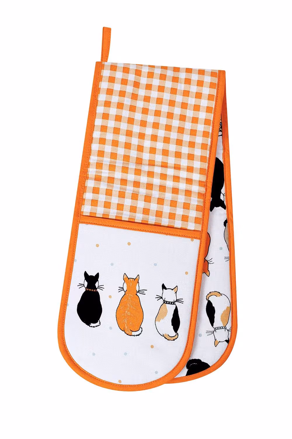 Ulster Weavers Cats In Waiting Double Oven Glove in Orange Cotton – 2