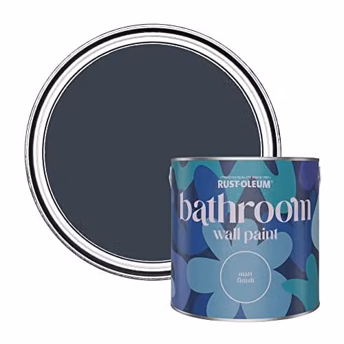 Rust-Oleum Black Sand Matt Water-Based Bathroom Wall and Ceiling Paint, 2.5L – 1
