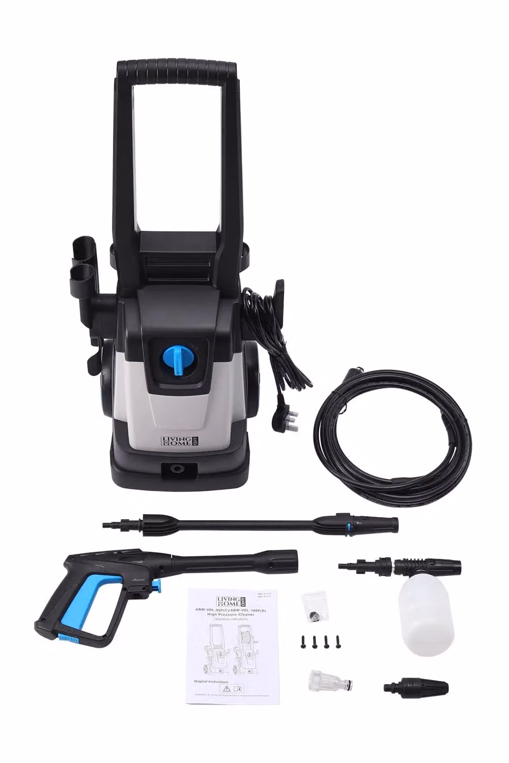 Living and Home 1600W Portable Electric High Pressure Washer, Multicolour – 4