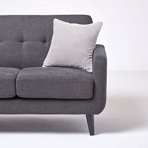 Homescapes Velvet Cushion Cover in Light Grey, 40 x 40 cm – 2