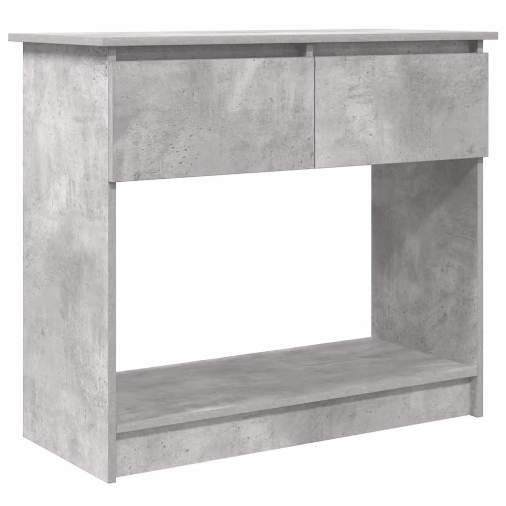 Berkfield Home Modern Console Table with Drawers in Concrete Grey, W: 85.5 cm, D: 38.5 cm, H: 74.5 cm – 2