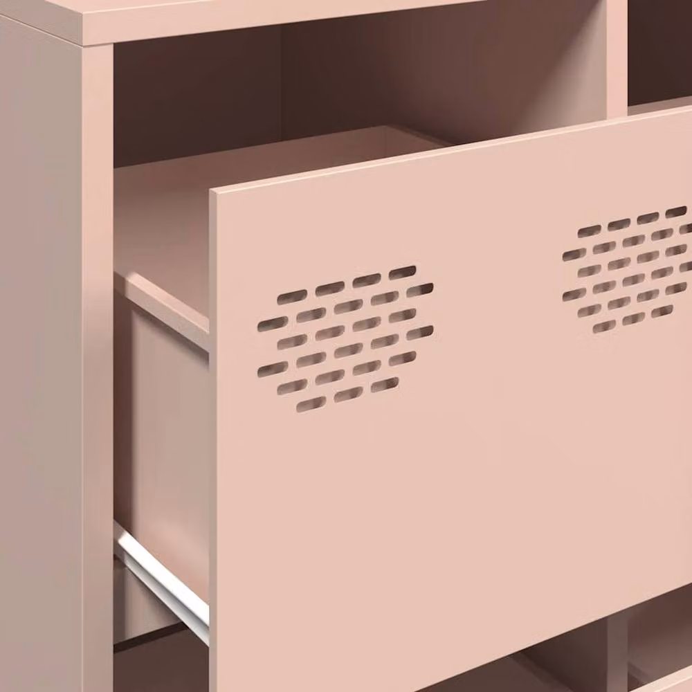 Berkfield Home Modern Pink Matt Metal Sideboard W/D/H: 135 x 39 x 103.5 cm – 3