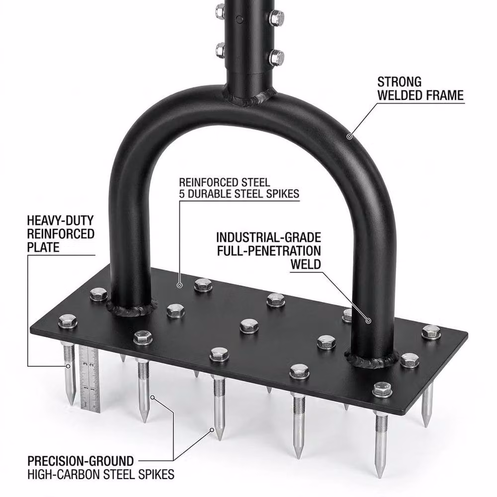 Havendro Manual Metal Lawn Aerator Tool in Black – 2