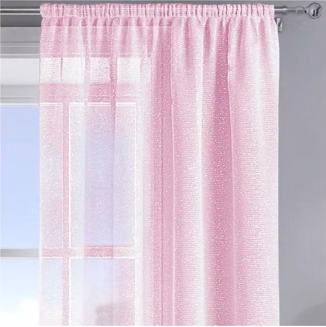 Velosso Alessandria Sheer Voile Fabric Panel in Baby Pink, Width: 137 cm, Height: 137 cm