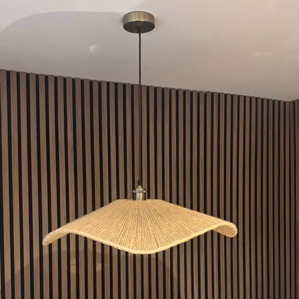 CGC Lighting Virelle Large Handmade Hemp String Easy Fit Lampshade, Beige, Diameter: 60 cm – 3