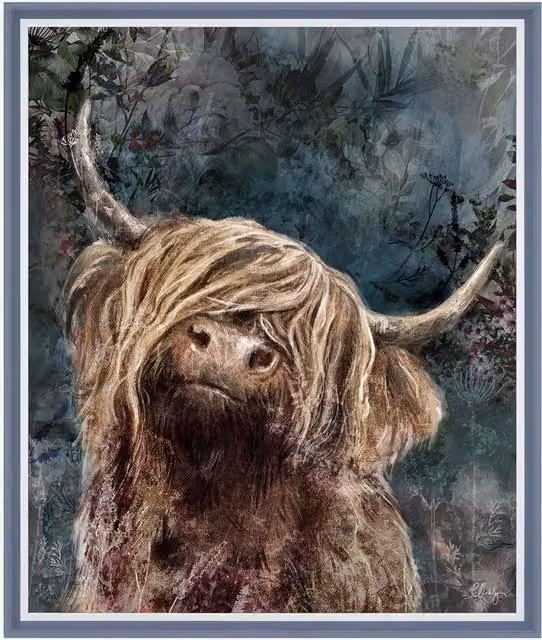Perch & Parrow Mabel Multicolour Animal Framed Canvas Wall Art