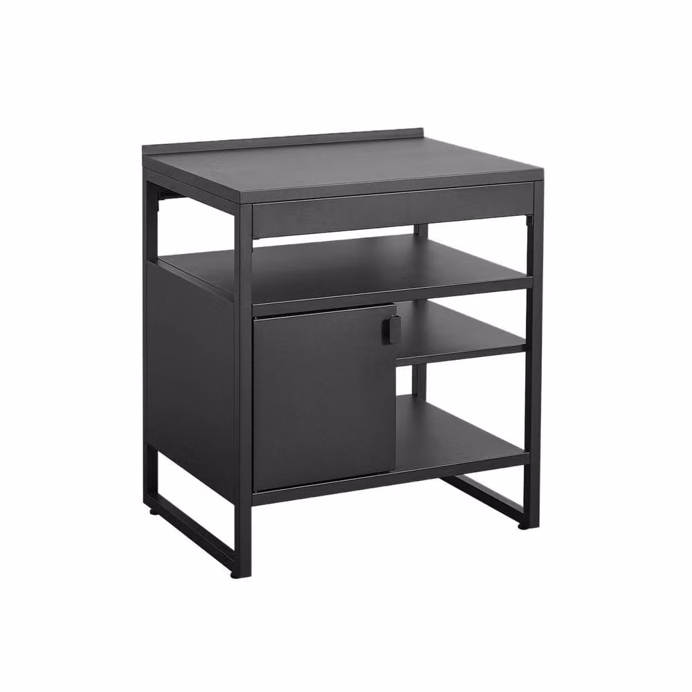 sweeek Black Stainless Steel Outdoor Kitchen Storage Module with 1 Door and 3 Shelves, W: 80 cm, D: 60 cm, H: 92.5 cm – 2