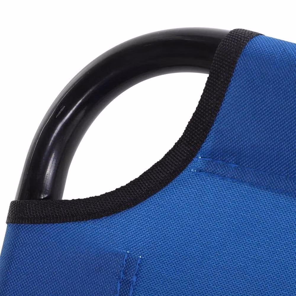 EONLION Blue Folding Outdoor Chaise Lounge with Adjustable Headrest and Textilene Fabric – 4