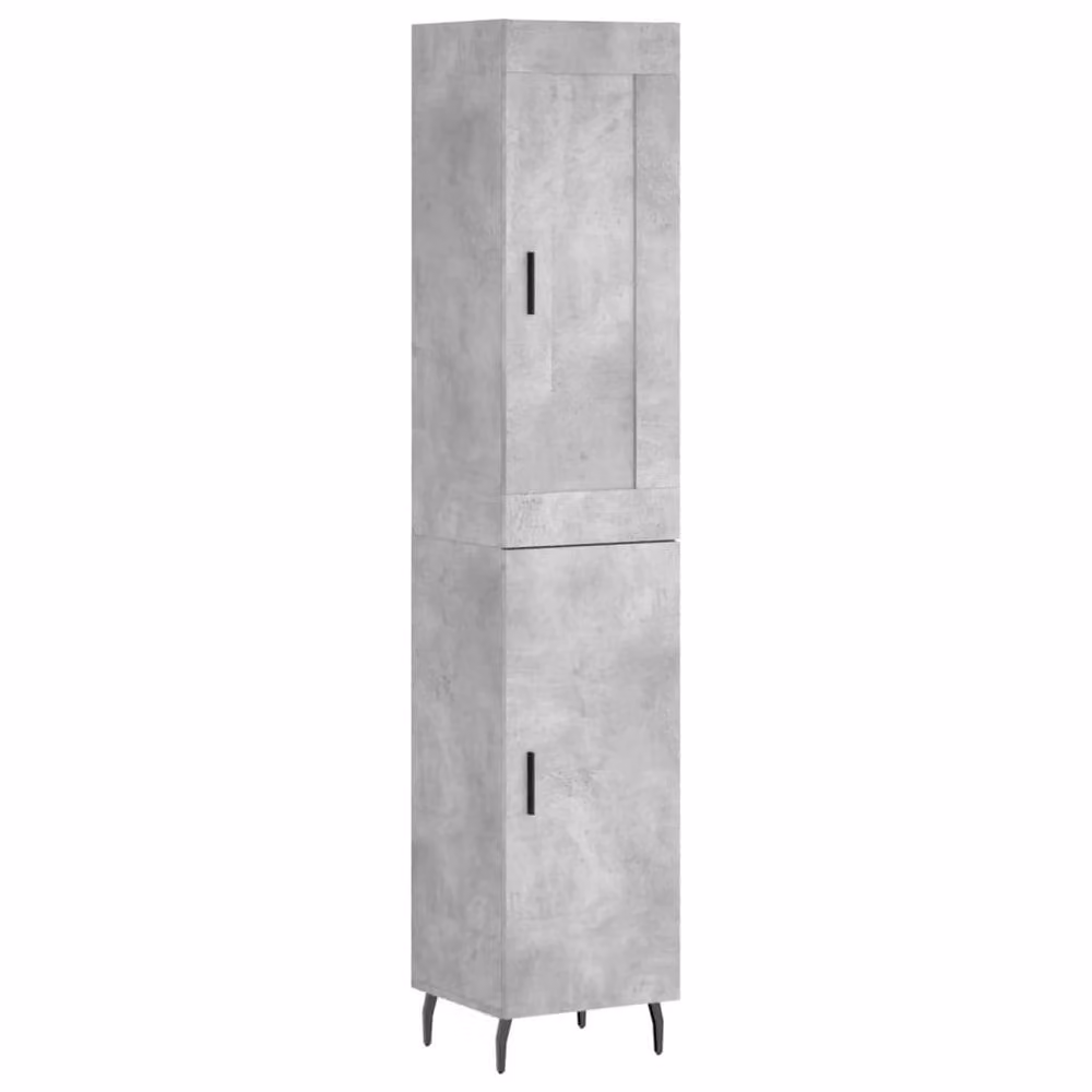Berkfield Home Highboard in Concrete Grey, W/D/H: 34.5 x 34.0 x 180.0 cm – 3