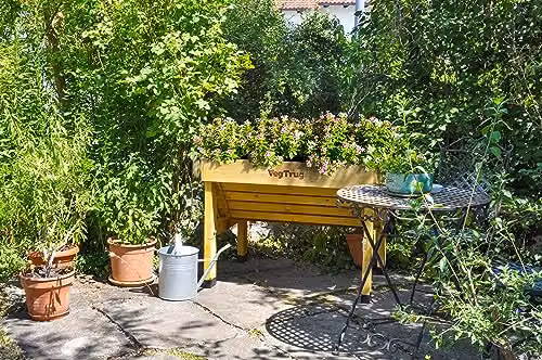 VegTrug Classic Wood Raised Bed Planter in Brown, W: 104 cm, D: 76 cm, H: 80 cm – 13