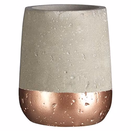 Premier Housewares Neptune Tumbler in Grey and Copper, W/D/H: 8 x 8 x 10 cm