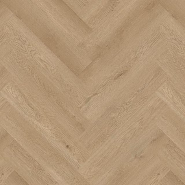 Hardco Herringbone Wood Effect SPC Click LVT Vinyl Flooring, 5.2mm, Camel/Beige