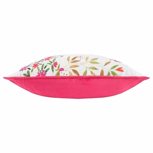 Evans Lichfield Daisy Hill Willow Birds Floral Printed Square Cushion, Pink and Multicolour, W/D/H: 45 x 45 x 45 cm – 2