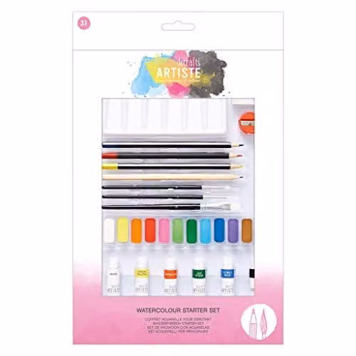 Docrafts Artiste Watercolour Starter Set, Multicolour