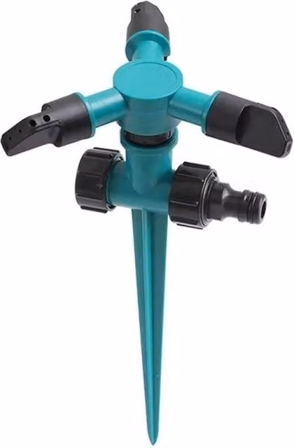 FLAVORA 360 Degree Rotating Garden Water Sprinkler in Green with Adjustable Sector – 1