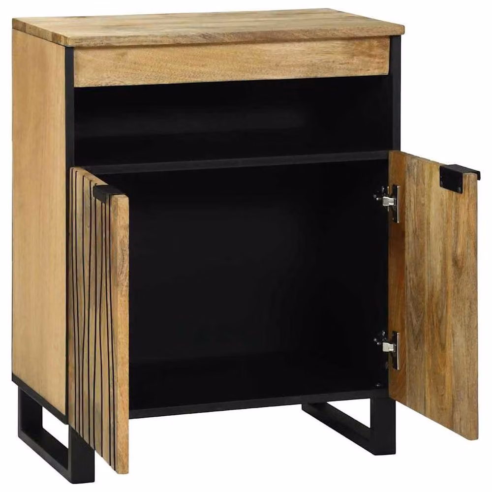 Berkfield Home Sideboard in Brown Solid Mango Wood, W/D/H: 60 x 33.5 x 75 cm – 3