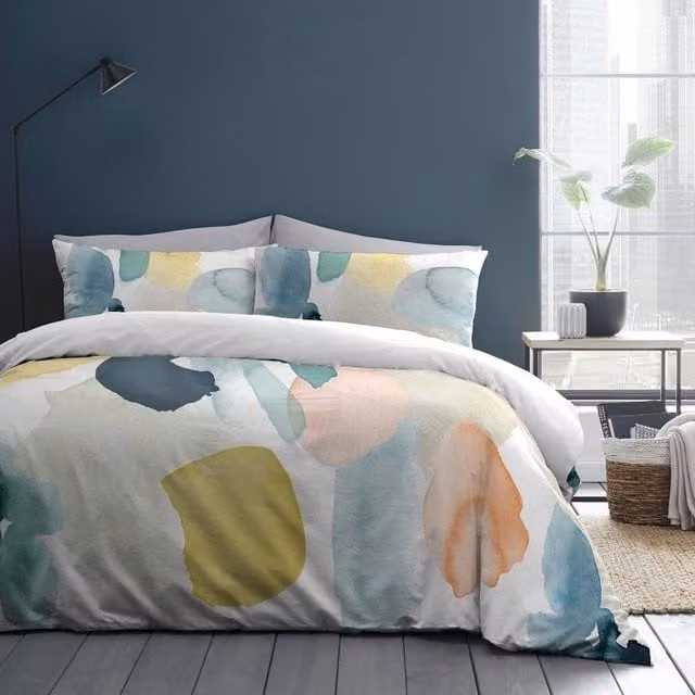Appletree Solice Cotton Duvet Cover Bedding Set in Multicolour Graphic Design
