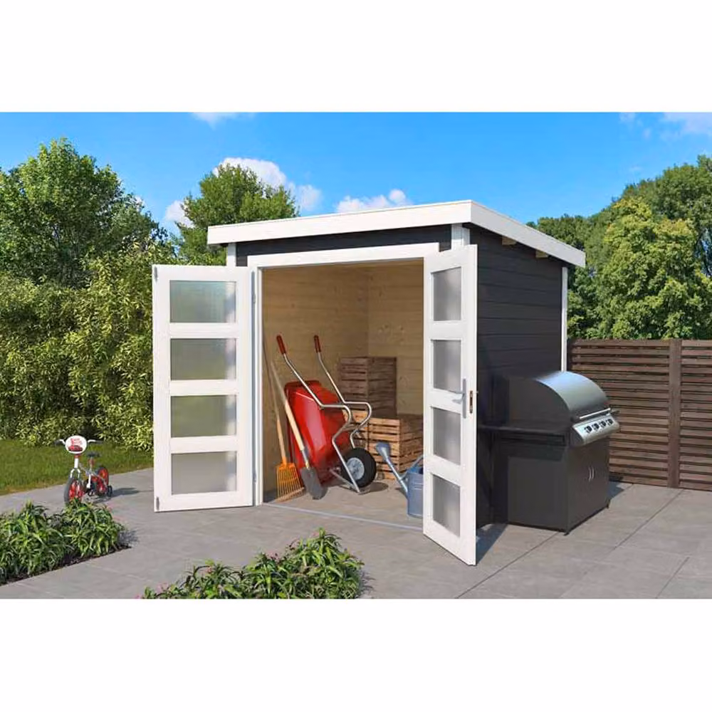 Lasita Maja Ltd Zambezi 1-Log Cabin Garden Room and Home Office in Brown, W: 224.6 cm, D: 220 cm, H: 210.9 cm – 2