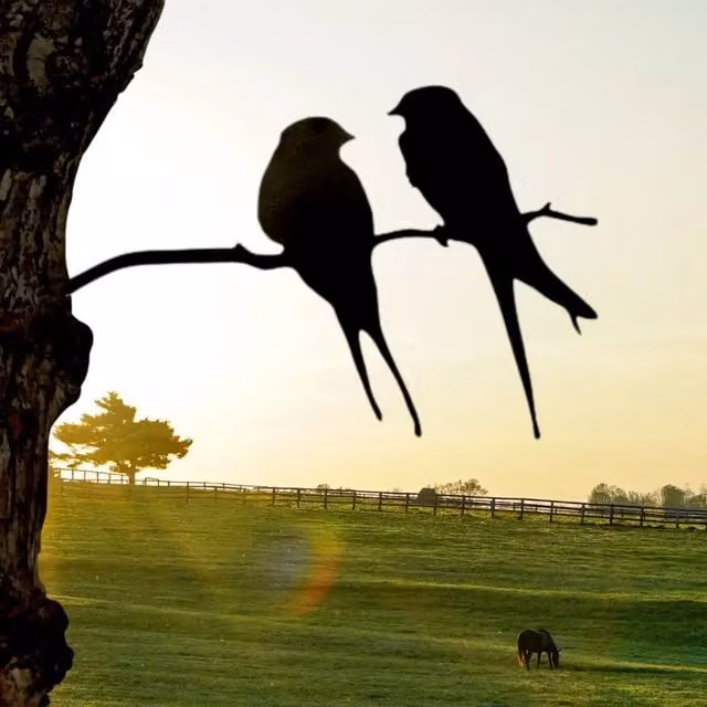 Marco Paul Bird Silhouette Metal Hanging Shooting Target for Airgun Practice in Black