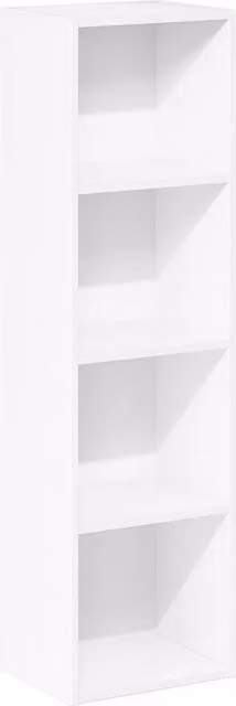 WALPLUS Modern Open Display Bookcase in White, W/D/H: 30.48 x 30.48 x 105.92 cm