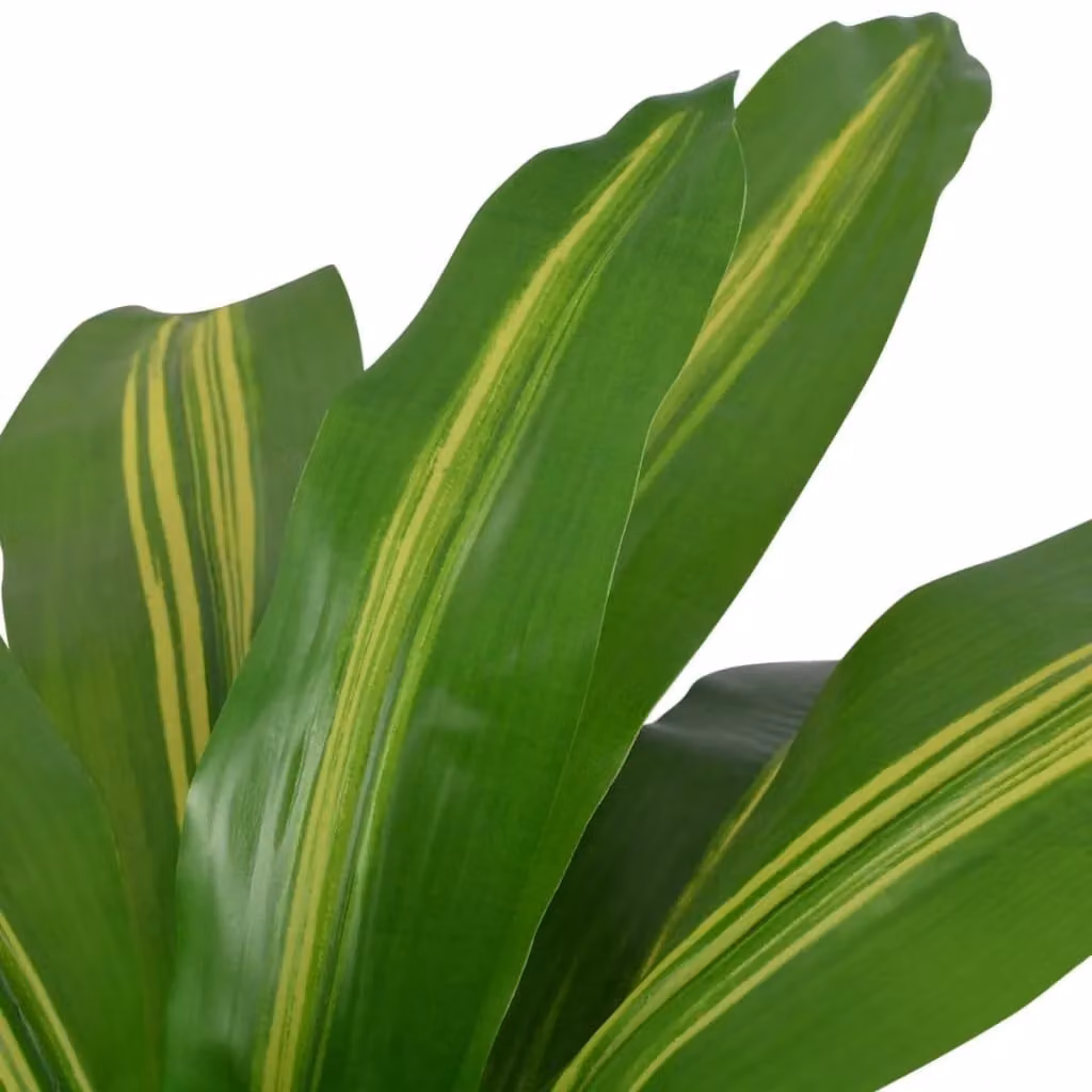 Berkfield Home Artificial Dracaena Potted Plant in Green and Yellow, Height: 90 cm – 2