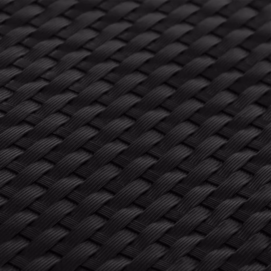 Berkfield Home Poly Rattan Balcony Screens, 5 Pieces, Black, H x W: 255 x 19 cm – 5