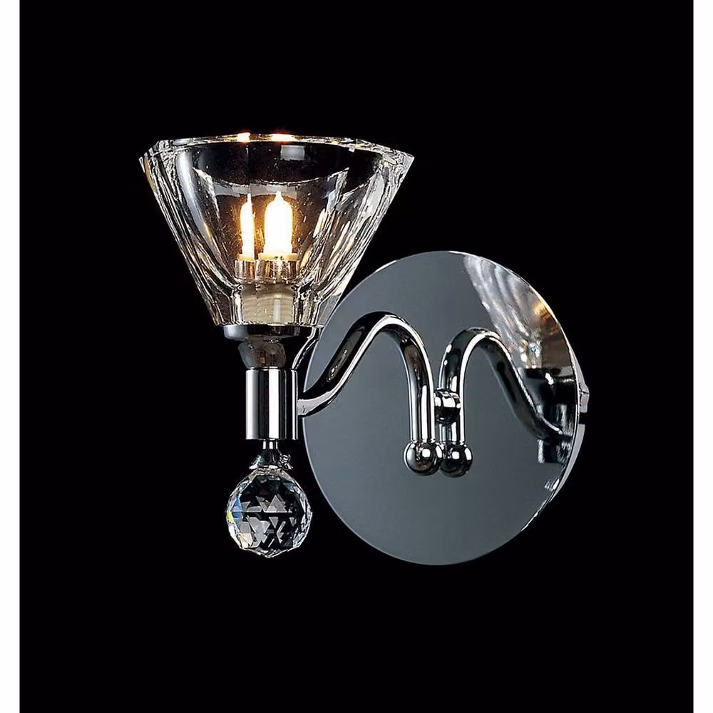 Netlighting Neptune Wall Lamp G9 in Polished Chrome and Grey Glass – 2