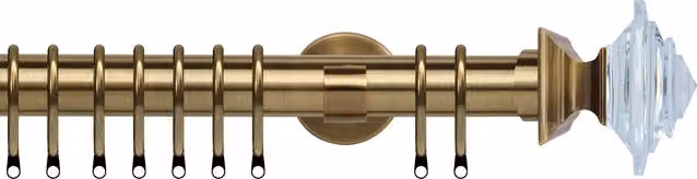 Terrys Luxe Aztec 35mm IDC Metal Curtain Pole in Gold and Black