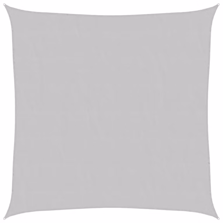 Berkfield Home Square Sun Shade Sail in Light Grey, 100% Polyester Oxford, W x W: 2.5 x 2.5 m