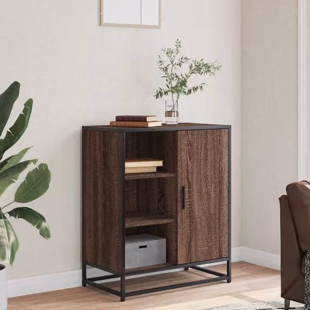 Berkfield Home Brown Oak Sideboard, W/D/H: 62 x 35 x 76 cm – 1