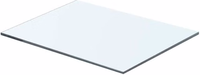 Berkfield Home Wall Mounted Glass Shelves, 2 Pack, Transparent, W: 40 cm, D: 25 cm