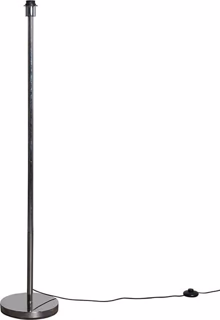 ValueLights Modern Cylinder Floor Lamp Base in Polished Chrome Silver Metal Finish