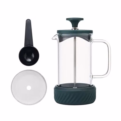 La Cafetiere Zero 3 Cup French Press Cafetiere, Green, 350ml – 1