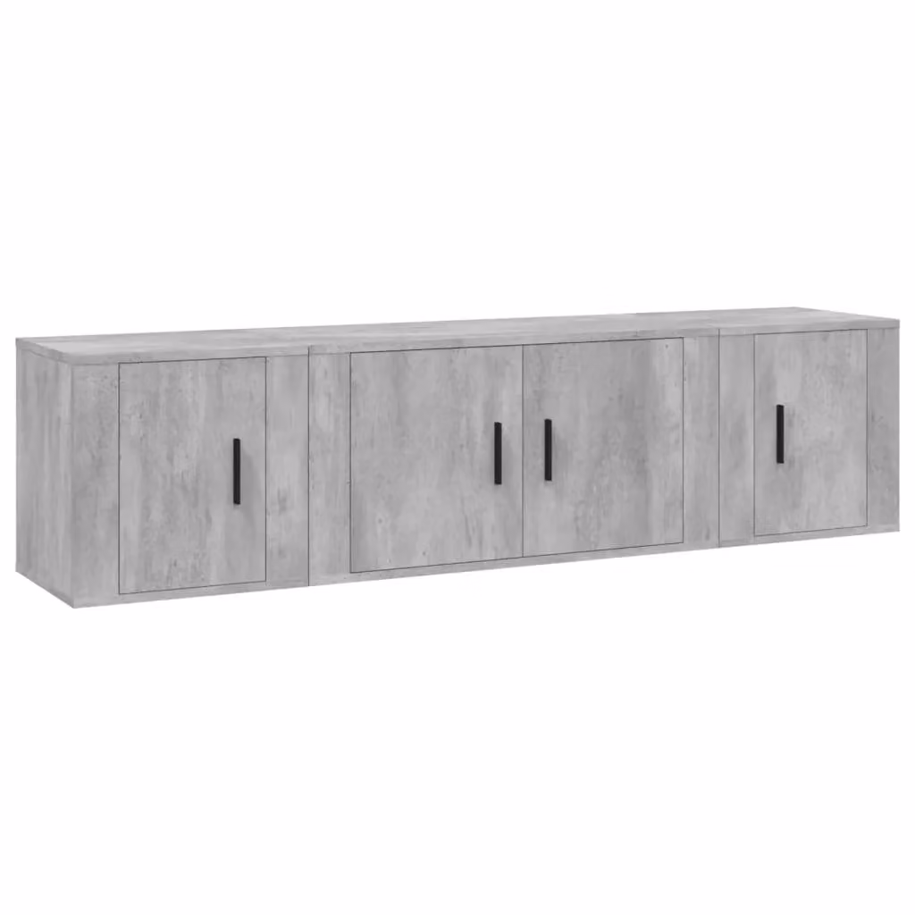 Berkfield Home 3 Piece TV Cabinet Set in Concrete Grey Engineered Wood – 2