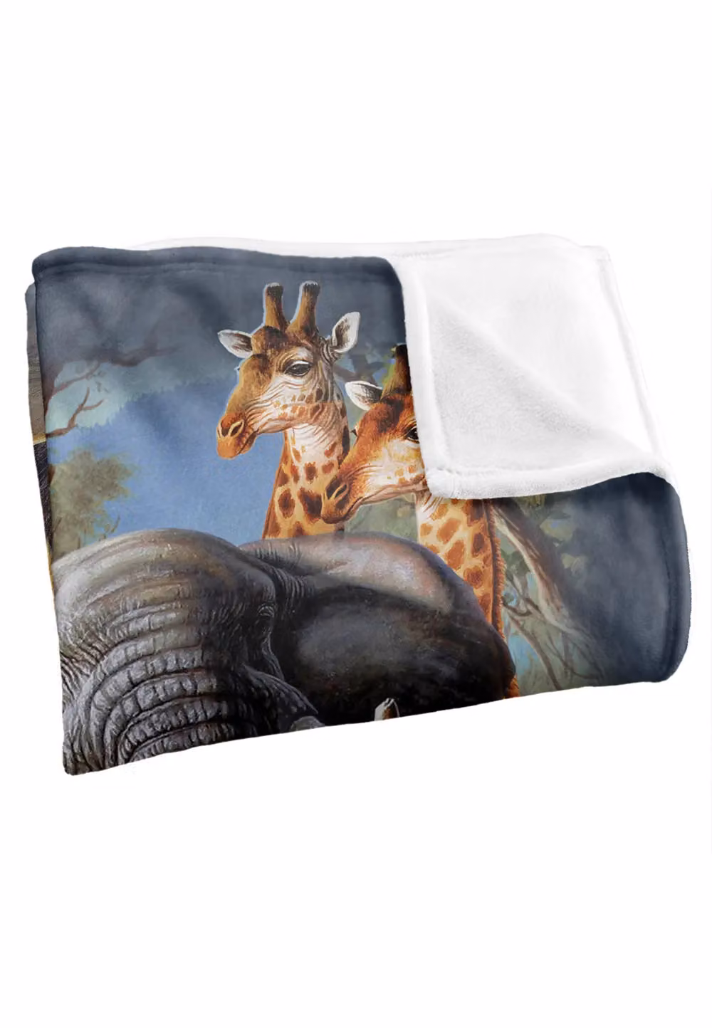 JQ Licensing African Animal Collage Super Soft Fleece Throw Blanket, Multicolour, W/D/H: 152 x 127 cm – 3
