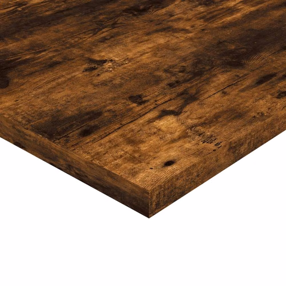Berkfield Home Set of 4 Durable Wall Mounted Shelves in Smoked Oak Brown, W/D/H: 40 x 30 x 1.5 cm – 4