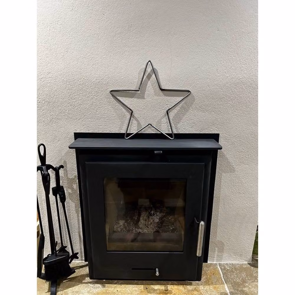 Poppyforge Geometric Metal Star Garden Wall Art, Grey, H 30 cm x W 30 cm – 4
