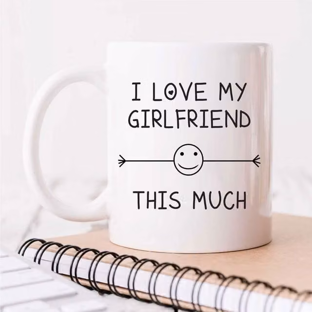 60 Second Makeover Limited I Love My Girlfriend This Much Ceramic Mug in White