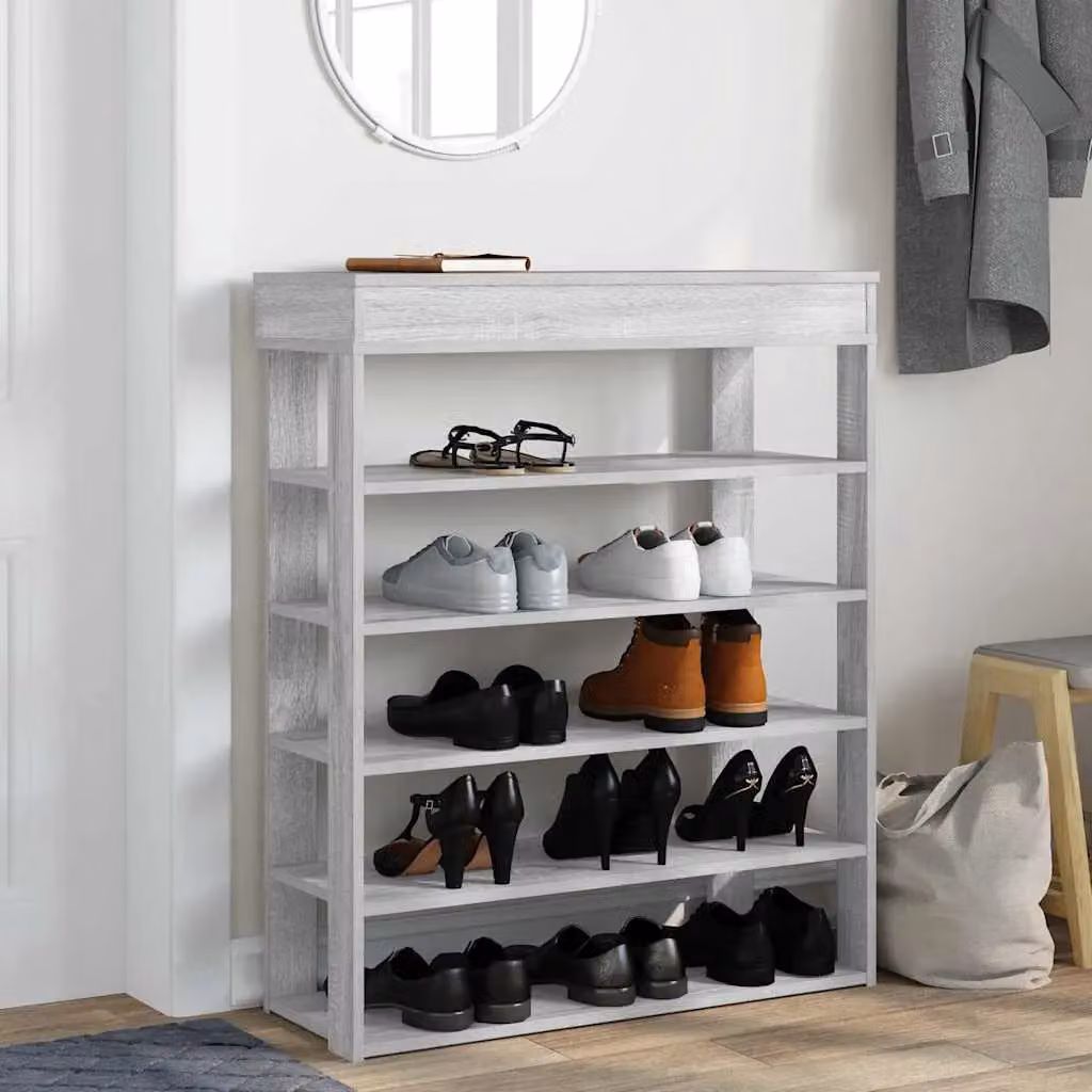Berkfield Home Grey Sonoma Shoe Rack, W/D/H: 80 x 30 x 98 cm – 3
