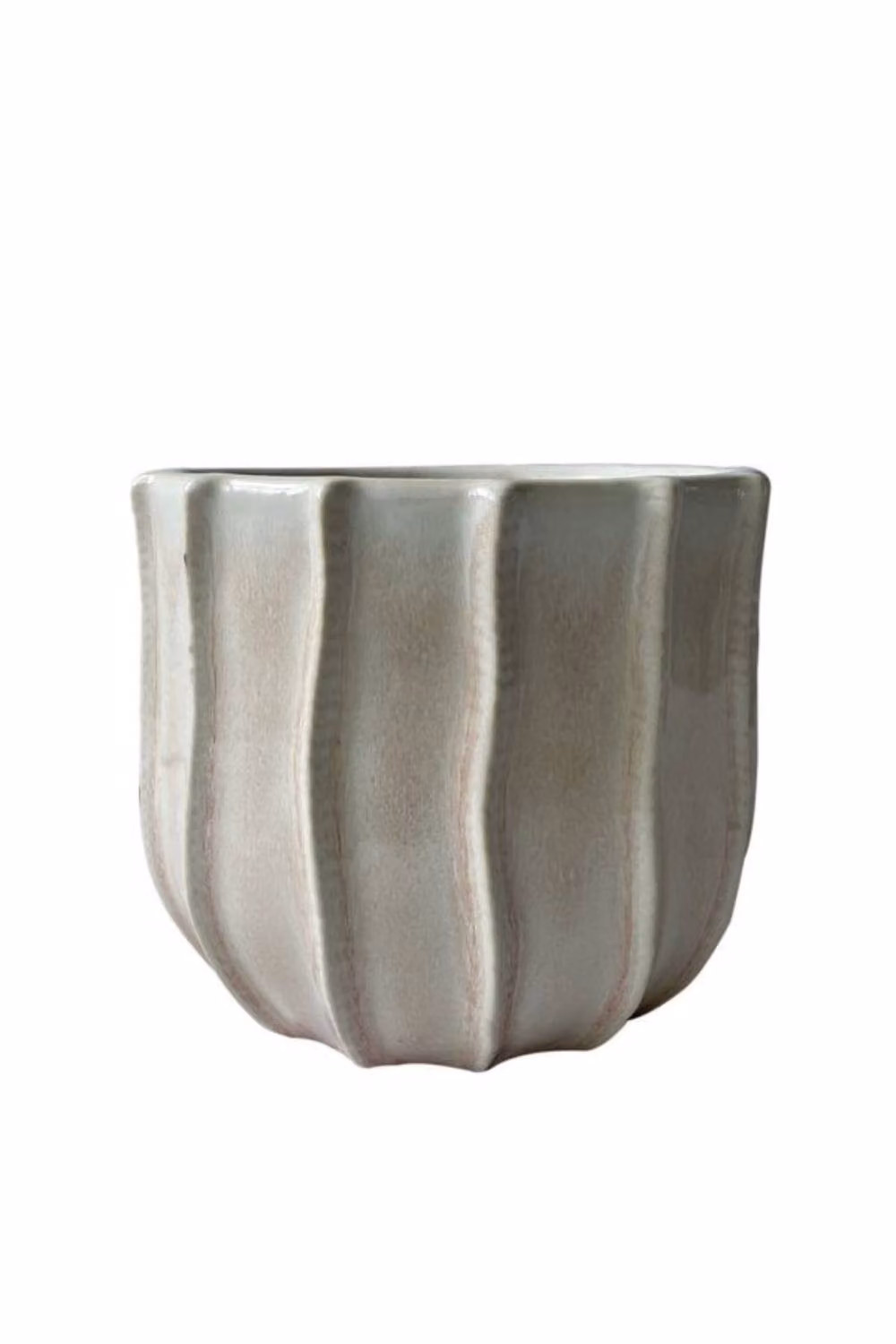 KDMD Hortus Porto Tabletop Ceramic Pot in Pink and Beige, W/D: 18 x 15 cm – 2
