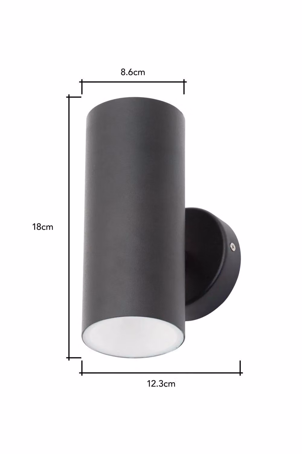 BHS Lighting Grant Modern Up & Down LED Outdoor Wall Light in Black – 4