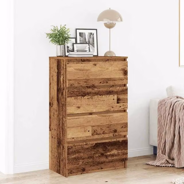 Berkfield Home Old Wood Sideboard in Brown, W/D/H: 60 x 35 x 98.5 cm – 1