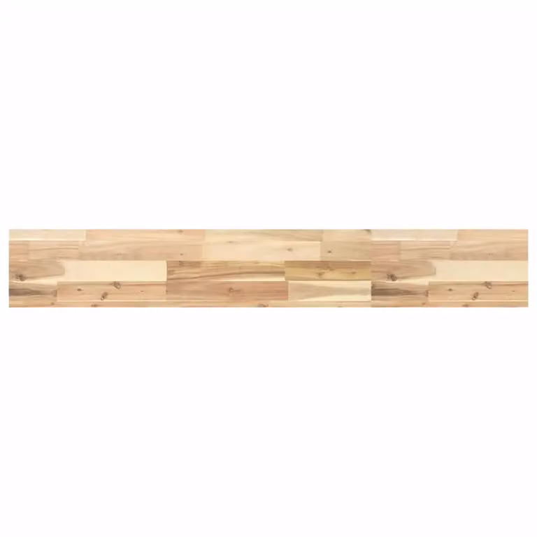 Berkfield Home Floating Shelf in Brown Untreated Solid Acacia Wood, W/D/H: 140 x 20 x 4 cm