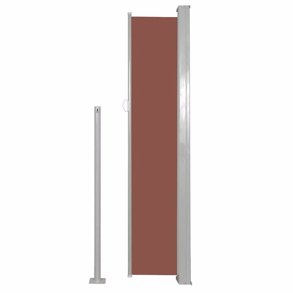 Berkfield Home Patio Retractable Side Awning in Brown, W/H: 120 x 500 cm – 3