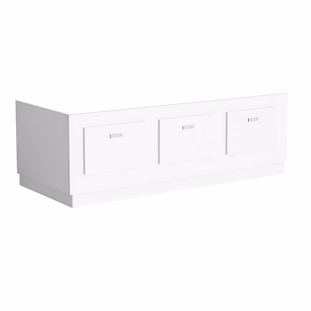 Nes Home White Durable PVC Magnetic Front End Bath Panel, Width: 170 cm – 2