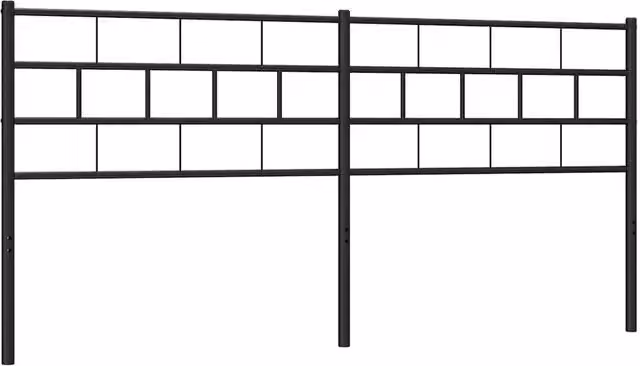 Berkfield Home Classic Metal Headboard in Black, 193 cm – 1