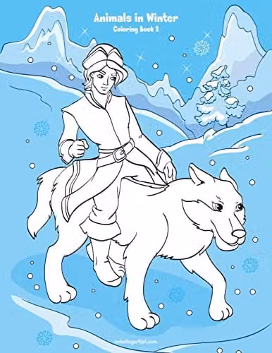 Animals in Winter Coloring Book 2 by Independently Published, Multicolour Paper Edition