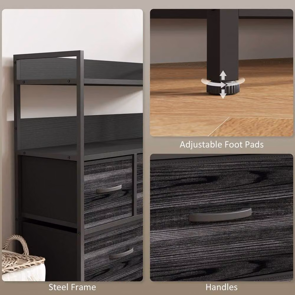 FORGEVIO 7 Drawer Bedroom Chest of Drawers in Black – 3