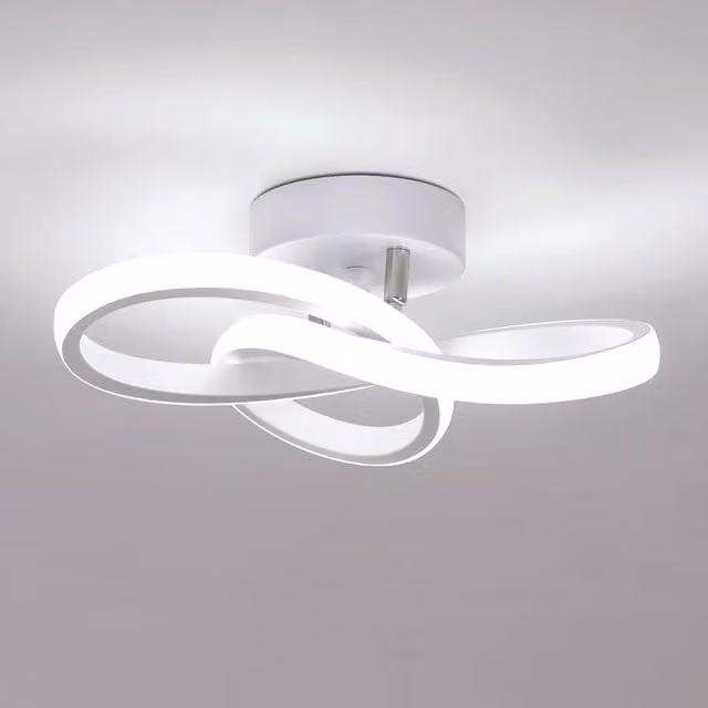 COMELY Modern Clover-Shaped LED Ceiling Light, 22W, White